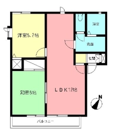 ライフタウン花水木Aの物件間取画像